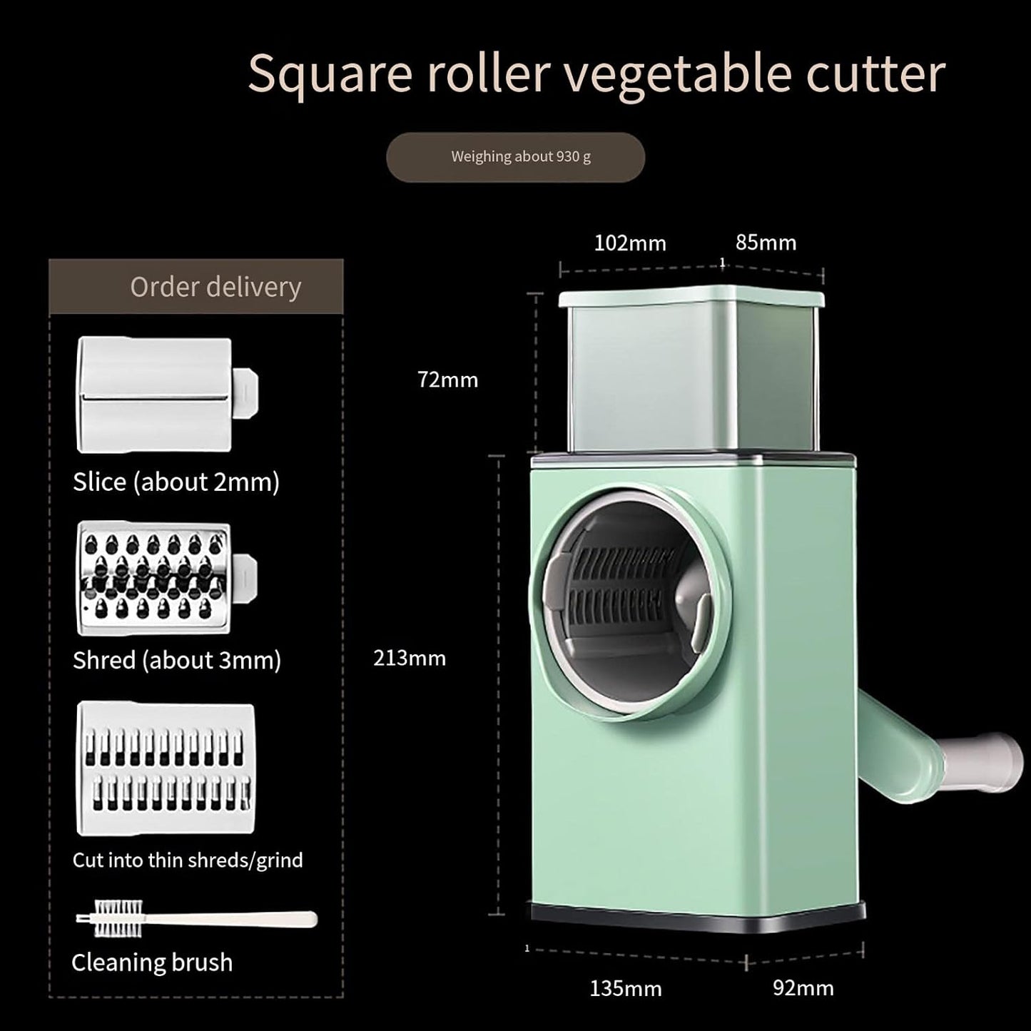 Machine de découpe rotative pour légumes et fruits, multifonction 4 en 1