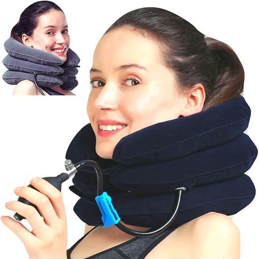 Collier cervical gonflable + traction