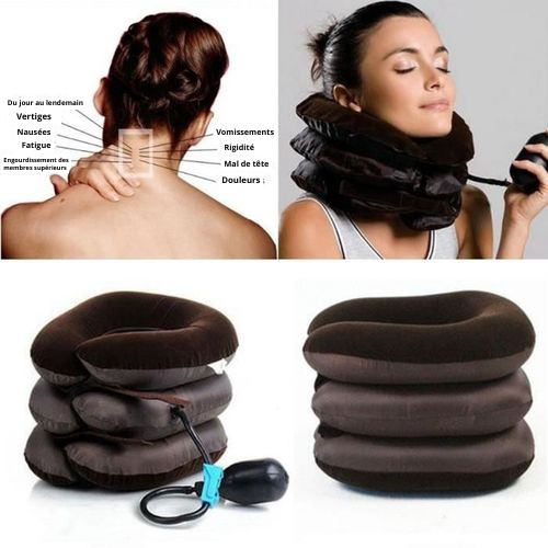 Collier cervical gonflable + traction