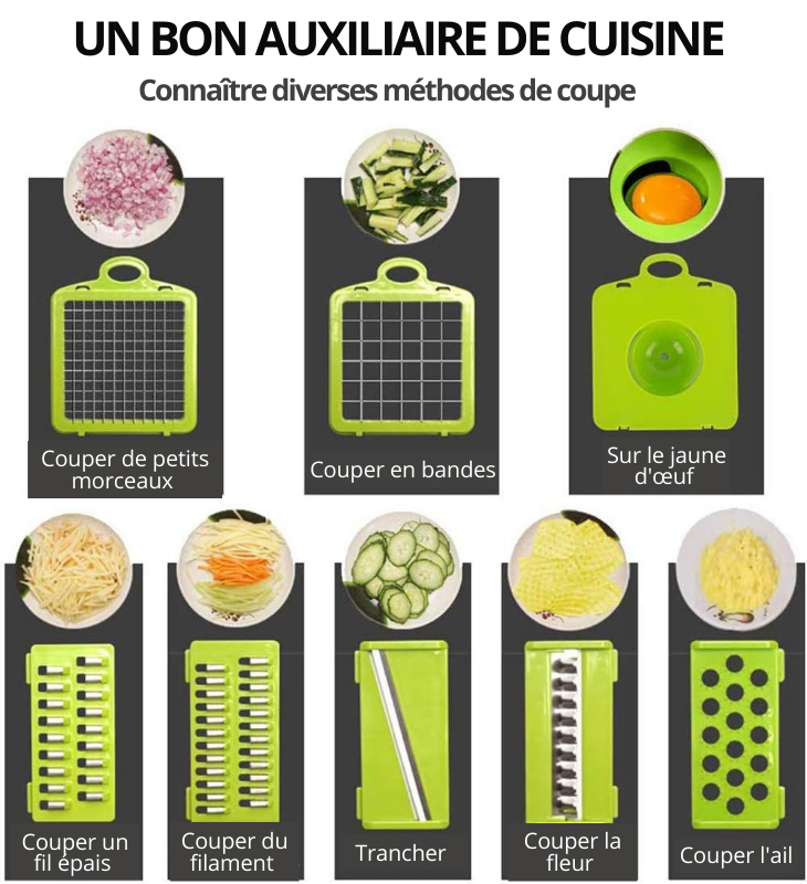 DUMAO Mandoline Cuisine 12 en 1 Multifonction